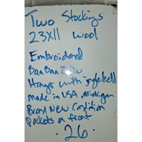 BaaBaaZuzu Handmade One of a kind Wool Knit Christmas Stockings Eco Friendly - Picture 9 of 9